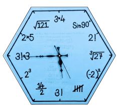 Handcrafted Mathematical Theme Wall Clock